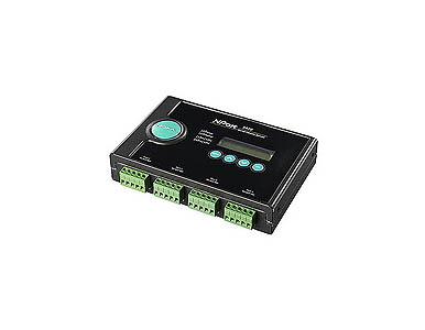 NPort 5430 w/ adapter - 4 port device server, 10/100M Ethernet, RS-422/485, terminal block, 15KV ESD, 12-48 VDC by MOXA